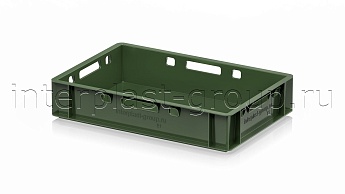 Ящик для мяса и колбасных изделий Е-1 зеленый в Костанай Ящик для мяса и колбасных изделий Е-1 зеленый в Костанай
