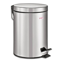 Ведро-контейнер для мусора (урна) с педалью LAIMA Classic, 12 л, зеркальное, нержавеющая сталь, со съемным внутренним ведром в Костанай