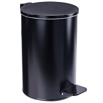 Ведро для мусора с педалью, усиленное, Титан, 10 л, черное, оцинкованная сталь в Костанай