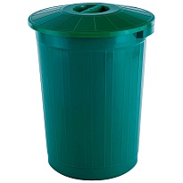 Мусорный бак с крышкой 60 л зеленый 60 зеленый в Костанай
