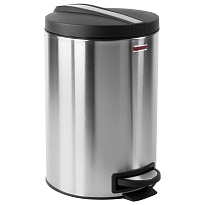 Ведро-контейнер для мусора (урна) с педалью LAIMA Modern, 12 л, матовое, нержавеющая сталь, со съемным внутренним ведром в Костанай