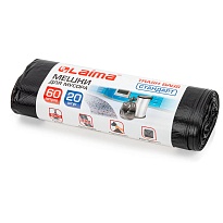 Мешки для мусора 60 л, черные, в рулоне 20 шт., ПНД, 10 мкм, 700х600 мм, LAIMA, 601381 в Костанай Мешки для мусора 60 л, черные, в рулоне 20 шт., ПНД, 10 мкм, 700х600 мм, LAIMA, 601381 в Костанай