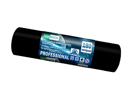 Мешки для мусора 180 л, ароматизированные, черные, в рулоне 10 шт., ПВД, 30 мкм, 1100х930 мм, PROFESSIONAL, 1801044 в Костанай