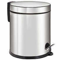 Ведро-контейнер для мусора урна с педалью LAIMA Classic Plus, 5 л, зеркальное в Костанай