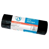 Мешки для мусора 240 л, черные, в рулоне 10 шт., ПВД 30 мкм, 1400х1120 мм, PACLAN Professional, 606336