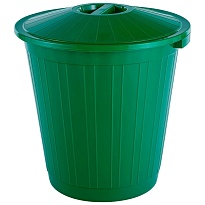 Мусорный бак с крышкой 80 л зеленый 80 зеленый в Костанай