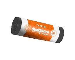 Мешки для мусора 20 л, черные, в рулоне 25 шт., ПНД, 6 мкм, 420х450 мм, SIBIRSKAYA, 101-001 S в Костанай