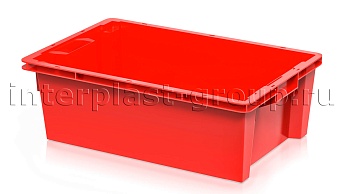 Ящик универсальный для овощей, фруктов и хлеба сплошной красный в Костанай