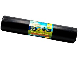 Мешки для мусора 200 л, ароматизированные, черные, в рулоне 10 шт., ПВД, 100 мкм, 1200х800 мм, Добрыня, Dob20010black в Костанай Мешки для мусора 200 л, ароматизированные, черные, в рулоне 10 шт., ПВД, 100 мкм, 1200х800 мм, Добрыня, Dob20010black в Костанай