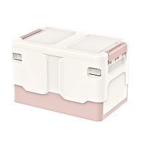Ящик пластиковый складной белый, дно розовое, 370х240х240 мм в Костанай