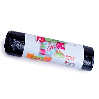Мешки для мусора 60 л, черные, в рулоне 20 шт., ПНД, 7 мкм, 700х600 мм, Концепция Быта ЭкоДом, 601349 в Костанай Мешки для мусора 60 л, черные, в рулоне 20 шт., ПНД, 7 мкм, 700х600 мм, Концепция Быта ЭкоДом, 601349 в Костанай
