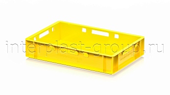Ящик для мяса и колбасных изделий Е-1 желтый в Костанай Ящик для мяса и колбасных изделий Е-1 желтый в Костанай