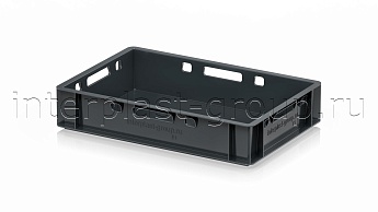 Ящик для мяса и колбасных изделий Е-1 темно-серый в Костанай Ящик для мяса и колбасных изделий Е-1 темно-серый в Костанай