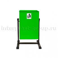 Урна уличная металлическая 25 л квадратная зеленая в Костанай