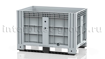 Контейнер iBox сплошной на полозьях с пробкой 1 дюйм серый в Костанай Контейнер iBox сплошной на полозьях с пробкой 1 дюйм серый в Костанай