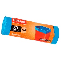 Мешки для мусора 80 л, синие, в рулоне 20 шт., ПНД, 12 мкм, 900х700 мм, PACLAN Classic, 606335 в Костанай Мешки для мусора 80 л, синие, в рулоне 20 шт., ПНД, 12 мкм, 900х700 мм, PACLAN Classic, 606335 в Костанай
