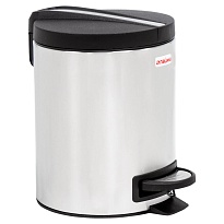 Ведро-контейнер для мусора (урна) с педалью LAIMA Modern, 5 л, матовое, нержавеющая сталь в Костанай Ведро-контейнер для мусора (урна) с педалью LAIMA Modern, 5 л, матовое, нержавеющая сталь в Костанай