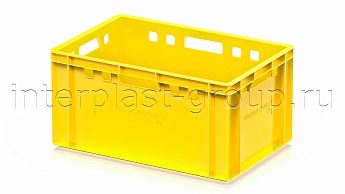Ящик для мяса и колбасных изделий Е-3 желтый в Костанай Ящик для мяса и колбасных изделий Е-3 желтый в Костанай