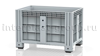 Контейнер iBox сплошной на ножках серый в Костанай Контейнер iBox сплошной на ножках серый в Костанай